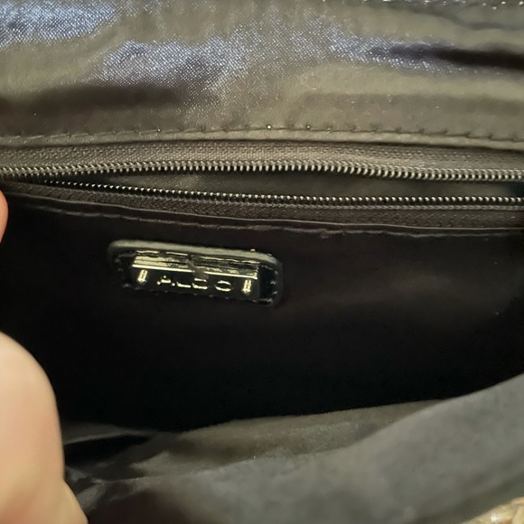 Aldo Black Bow and Rhinestone Clutch with Strap - Picture 5 of 8